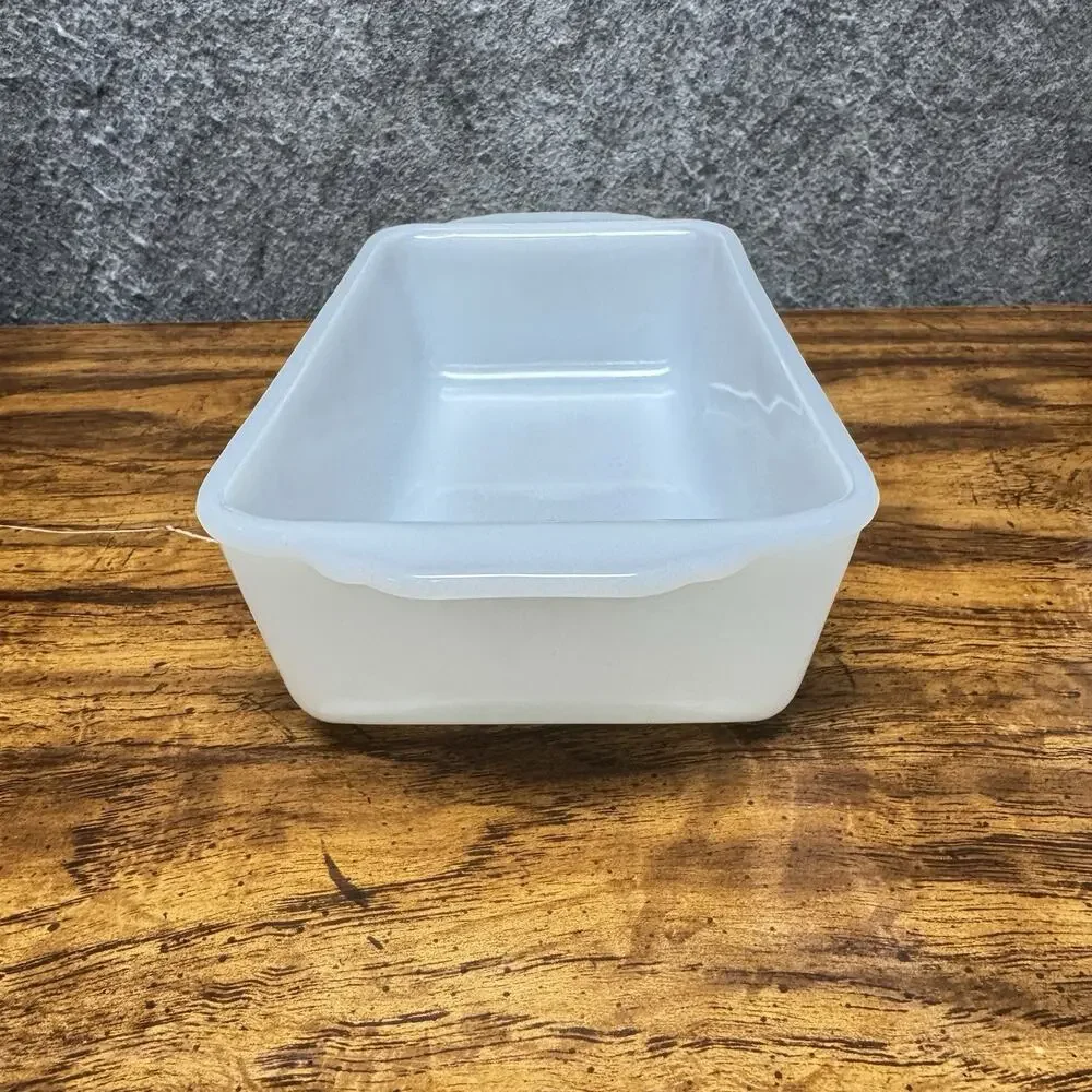 Fire King Star Glow Atomic Snowflake Loaf Pan 1.5 qt. Vintage Baking Dish